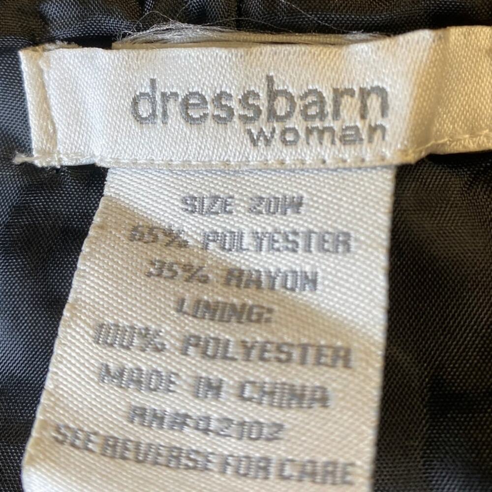J205 Dressbarn Womens 20W Gray Tweed Flared Midi Skirt Lined Career Work - Picture 6 of 7